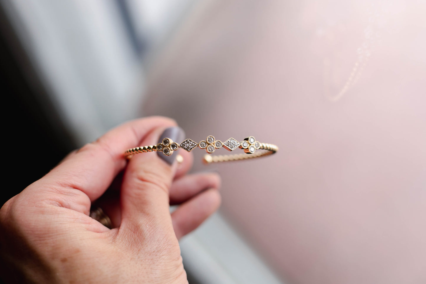 Diamond bangle bracelet