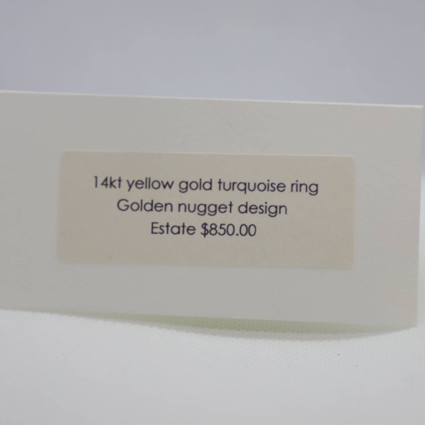 Yellow gold rough turquoise ring