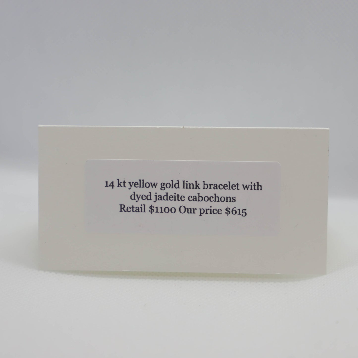 Yellow gold jadeite bracelet