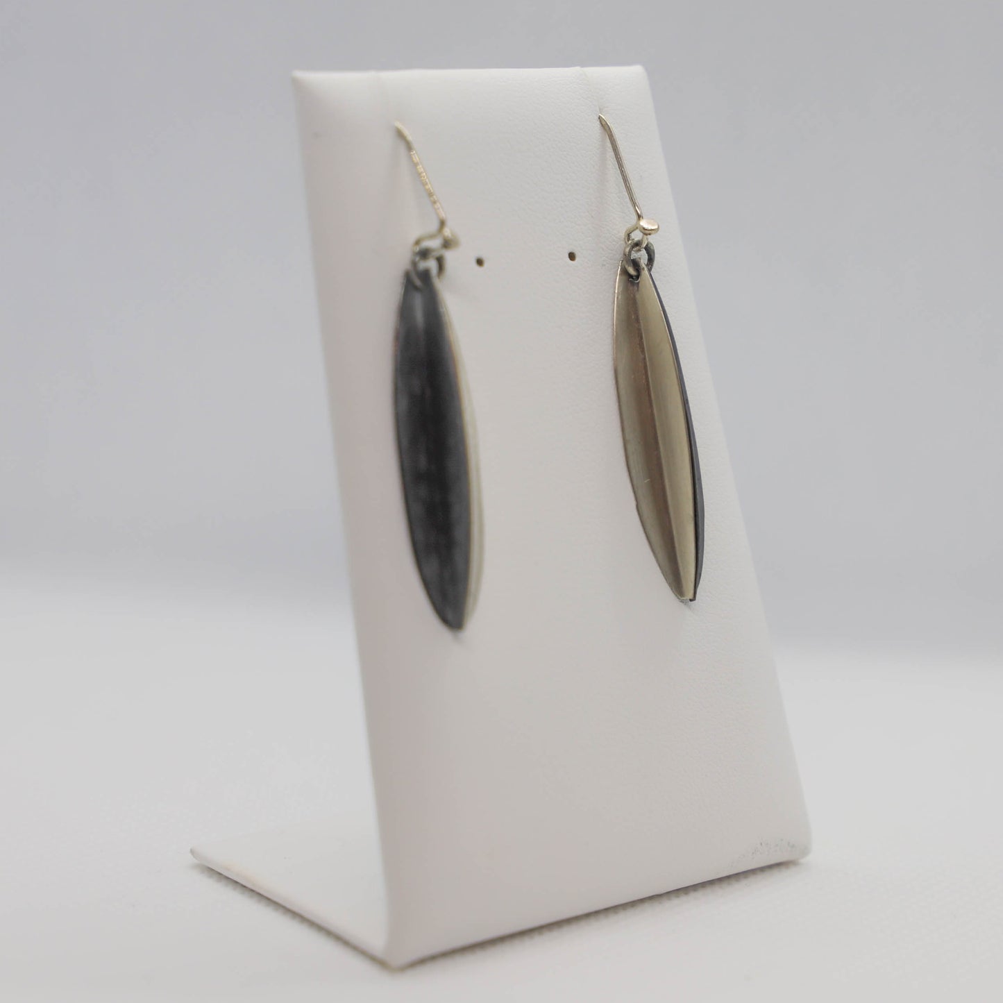 Sterling silver two tone dangle earring