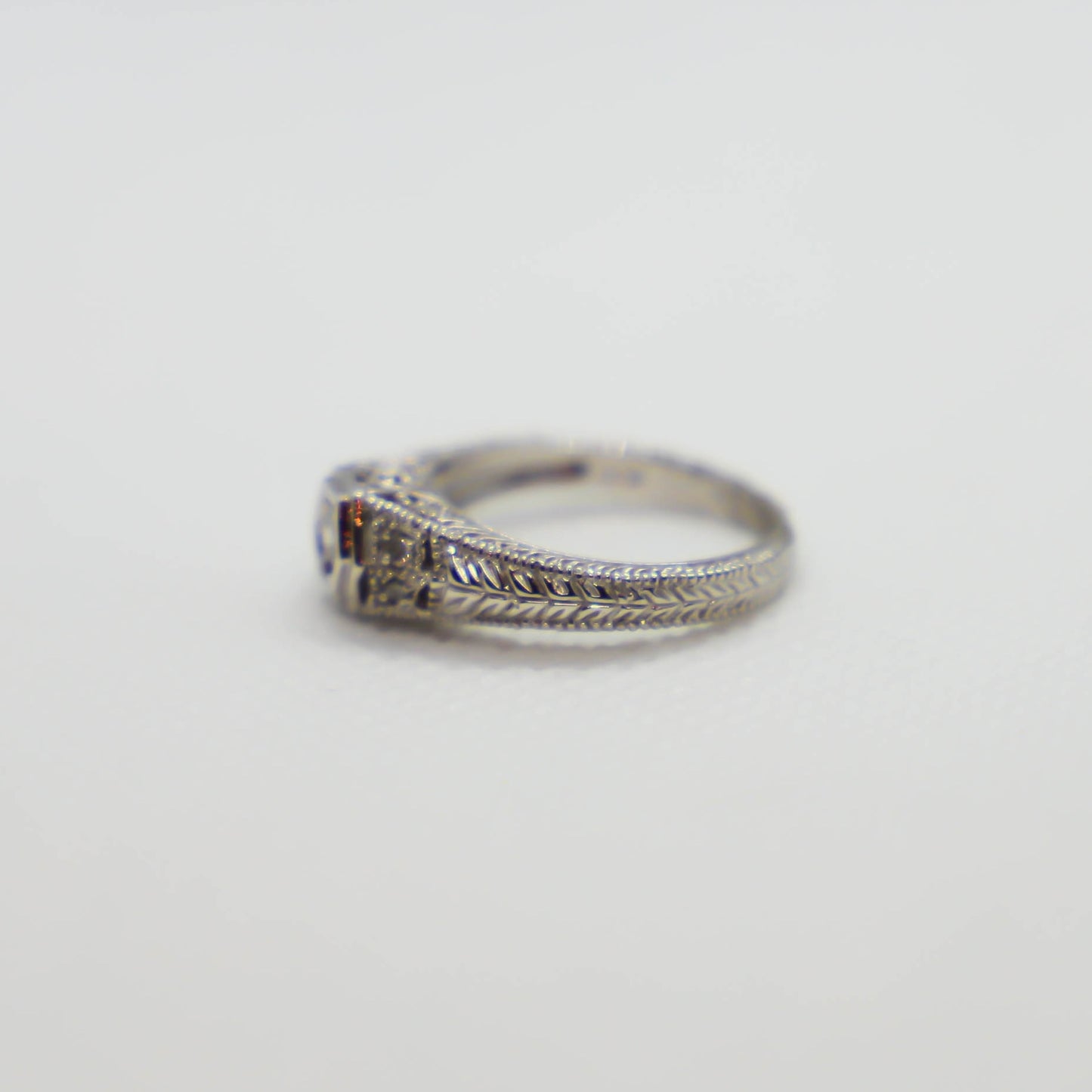 Vintage white gold ring