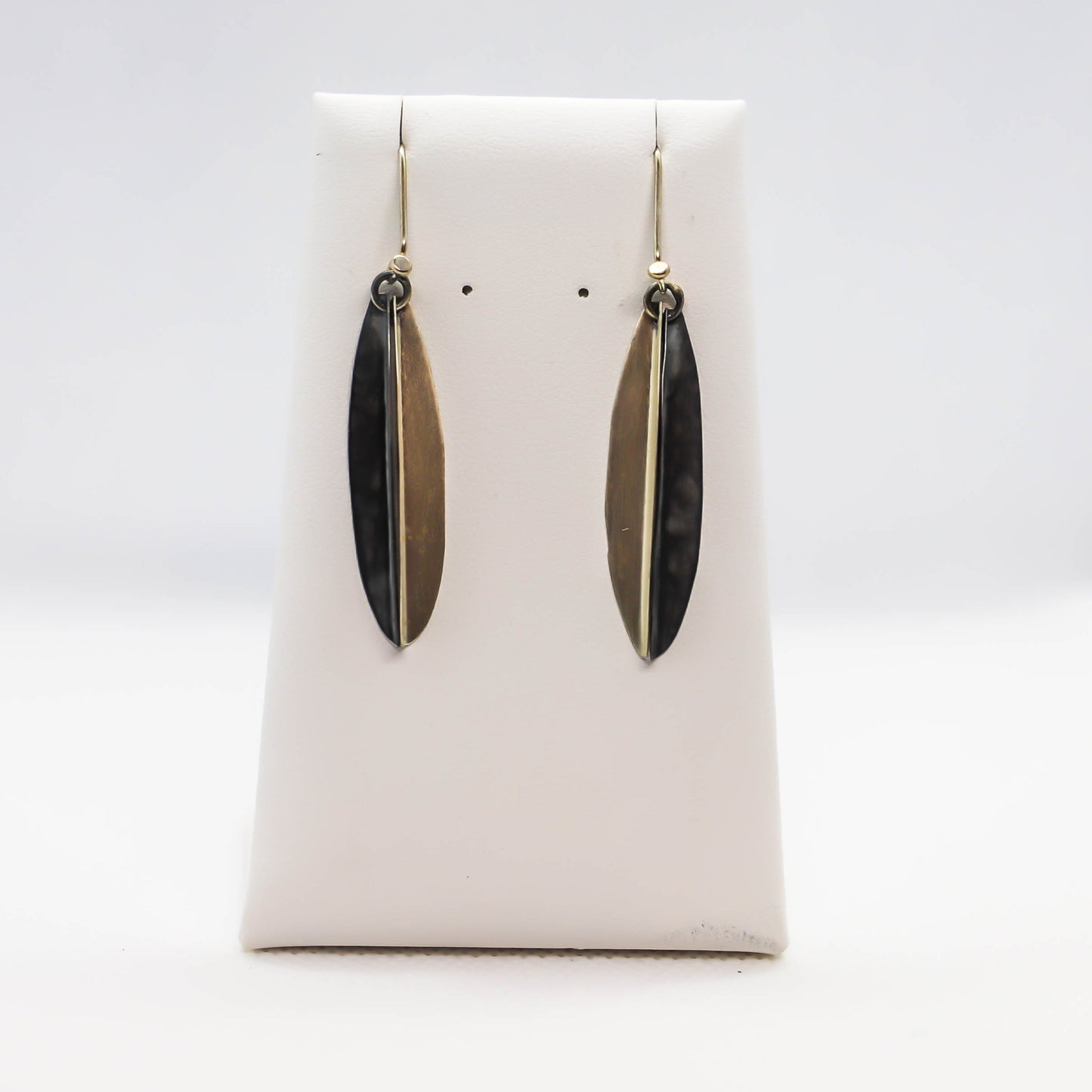 Sterling silver two tone dangle earring