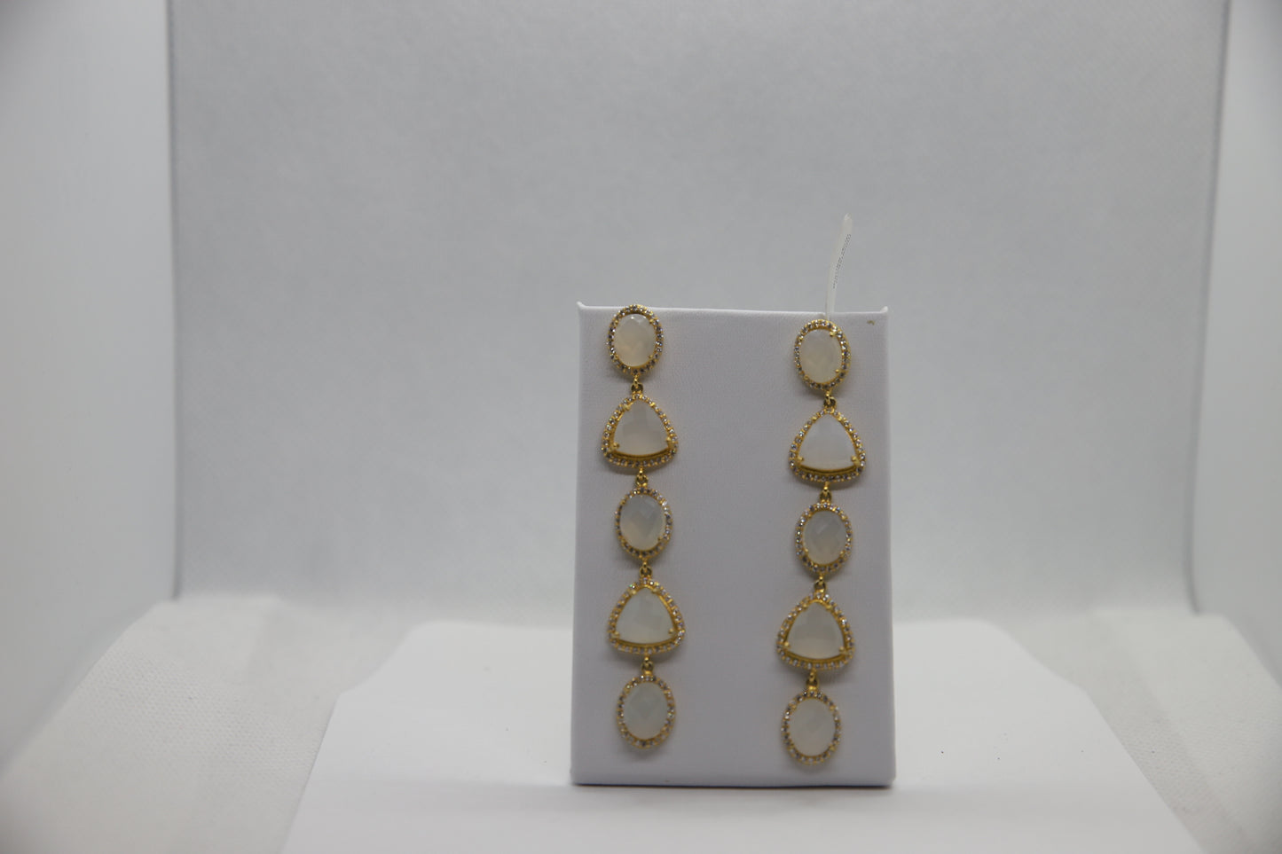 Moonstone drop earring