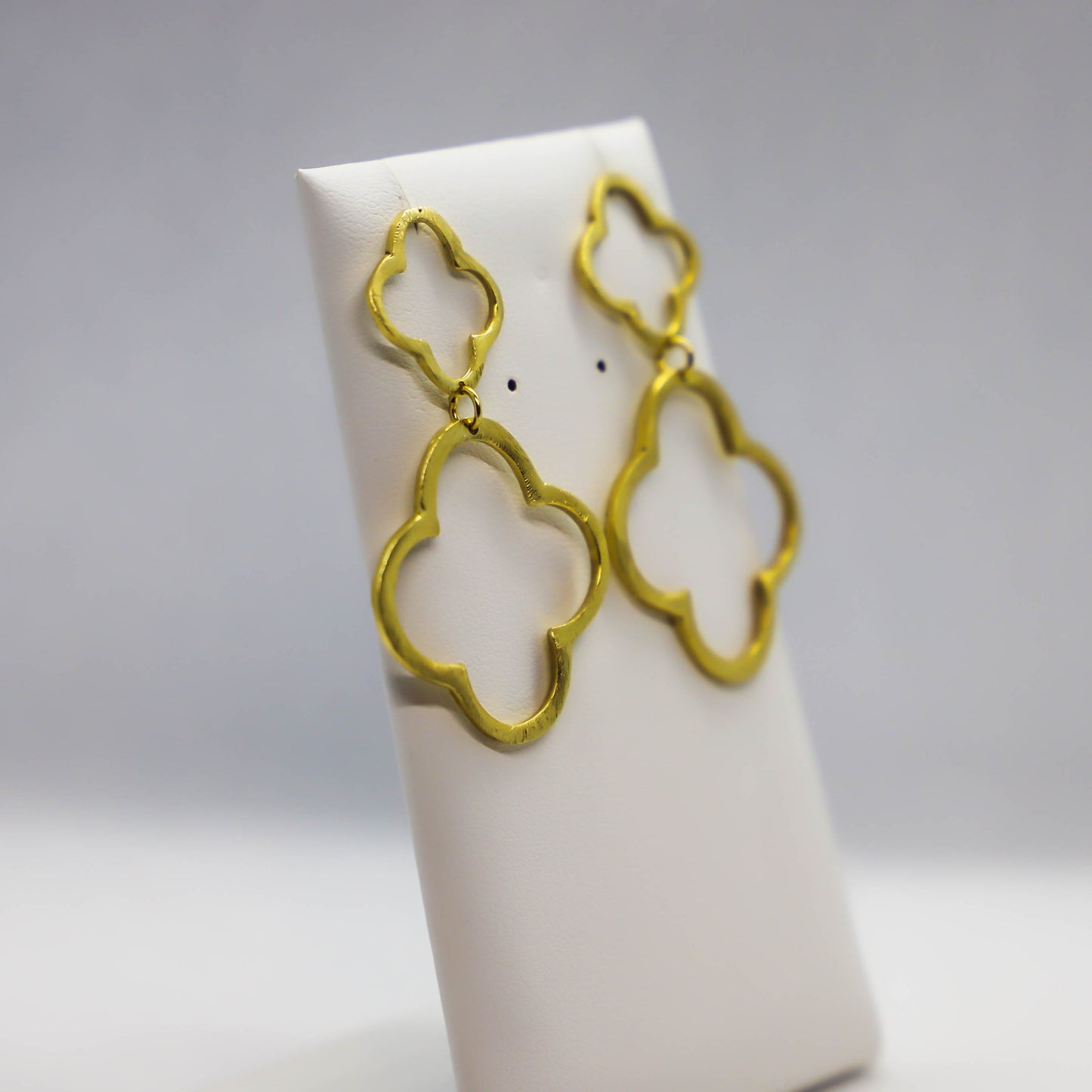 18kt gold plated dangle earrings