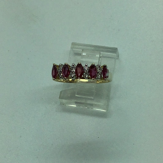 Ruby and diamond ring