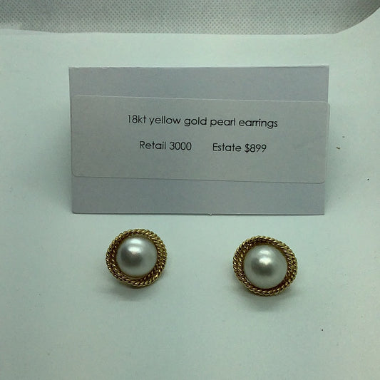 Mabe pearl earrings