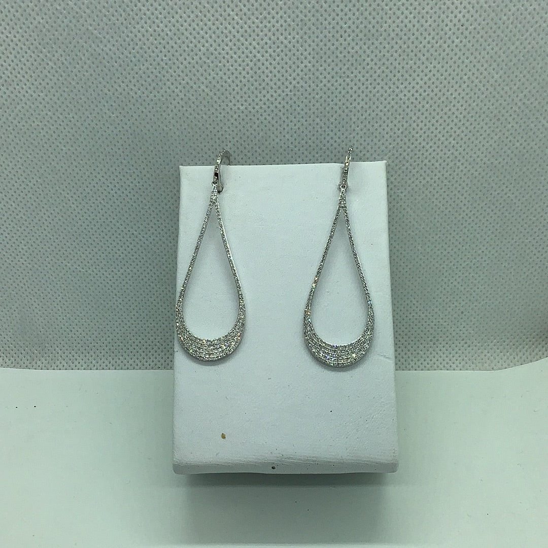 Fancy diamond drop earrings