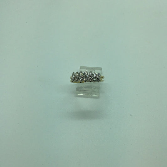 Double row diamond ring