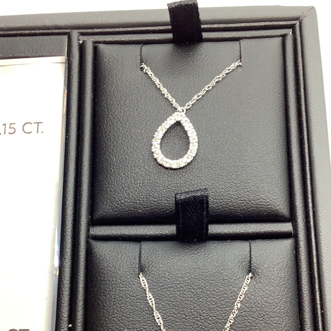 Diamond outline necklace