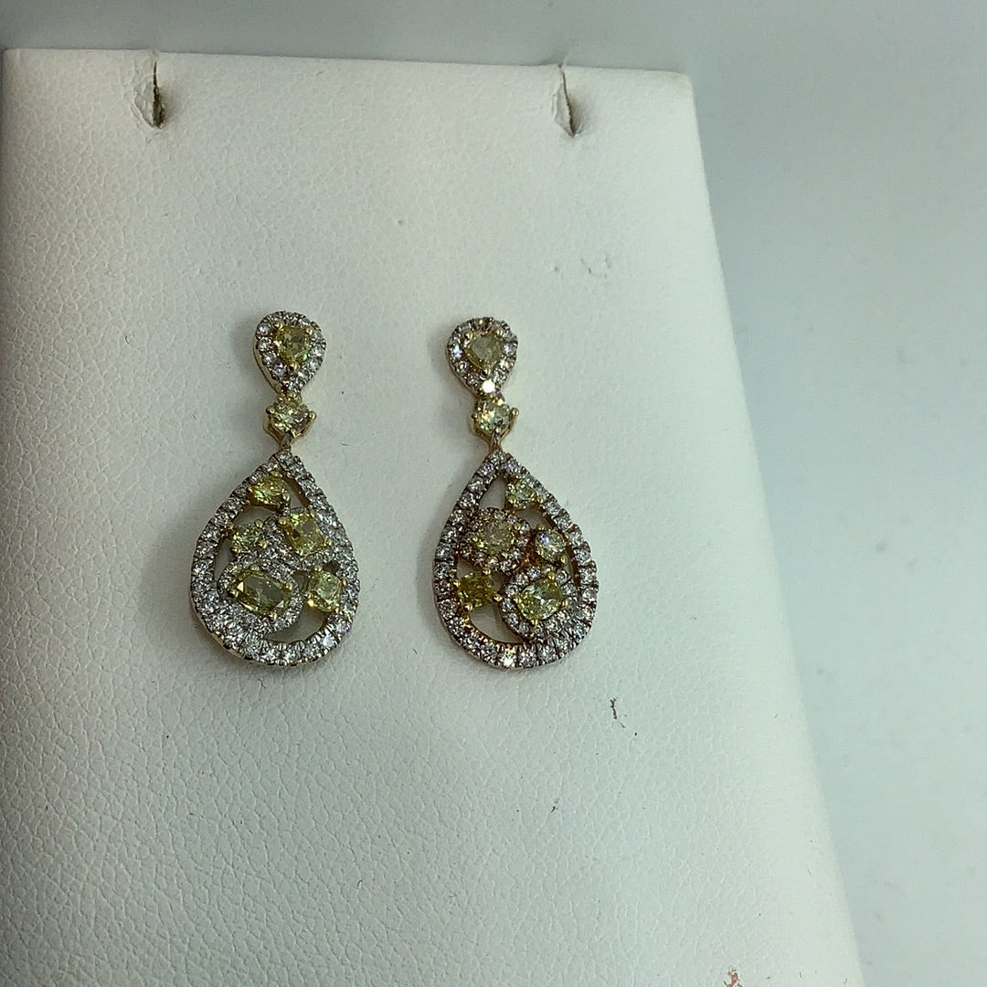 Diamond drop earrings