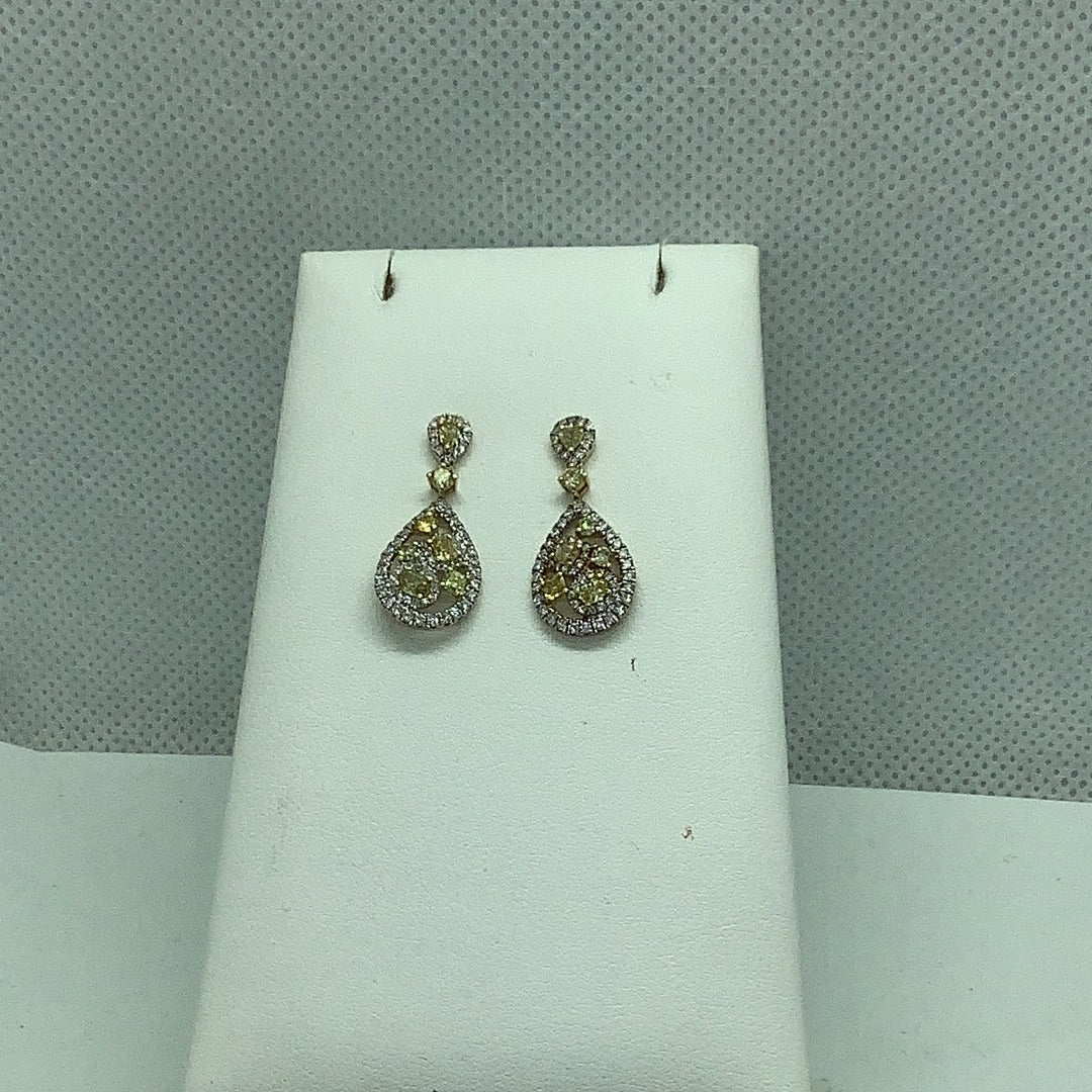 Diamond drop earrings