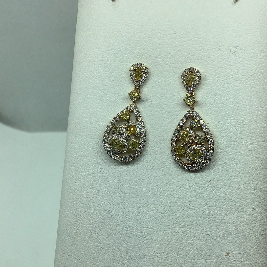 Diamond drop earrings