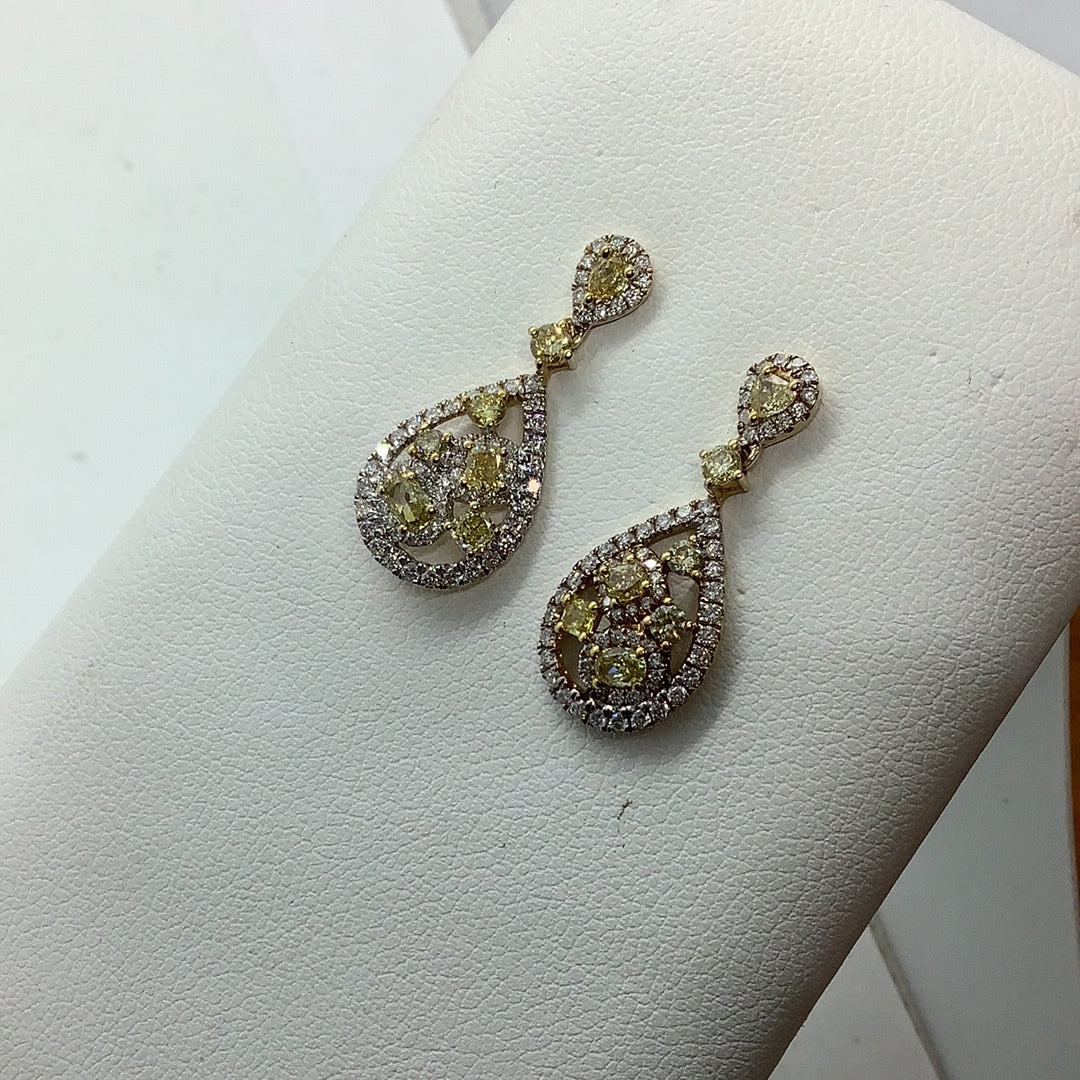 Diamond drop earrings