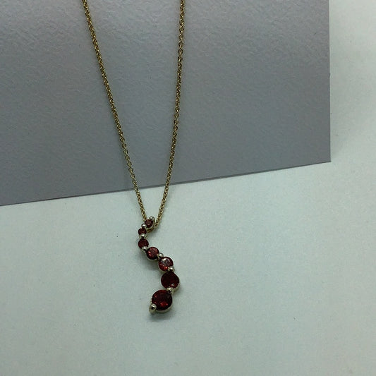 Garnet journey necklace