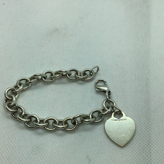 Sterling Tiffany heart bracelet