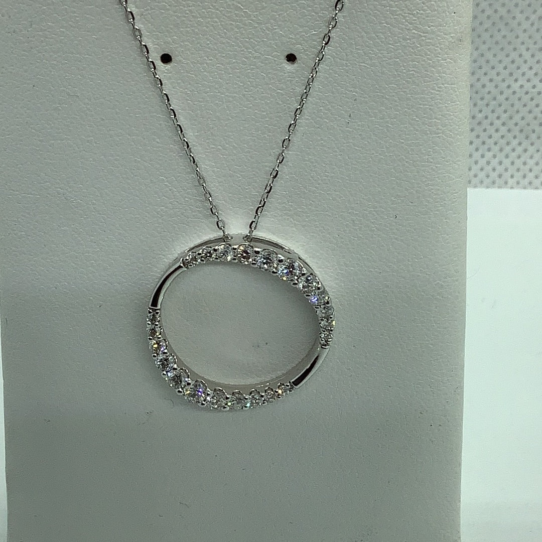 Diamond circle pendant