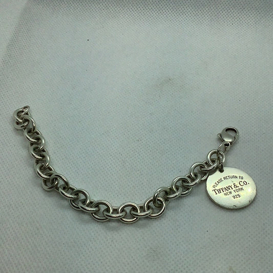 Sterling Tiffany circle bracelet
