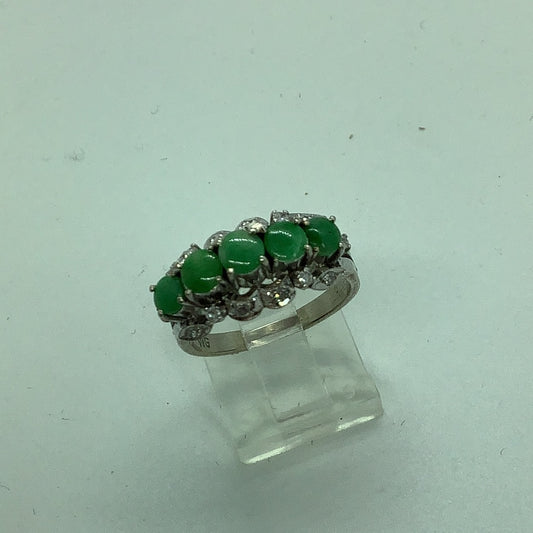 Emerald and diamond ring