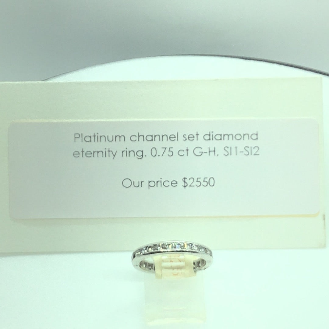 Platinum diamond eternity ring