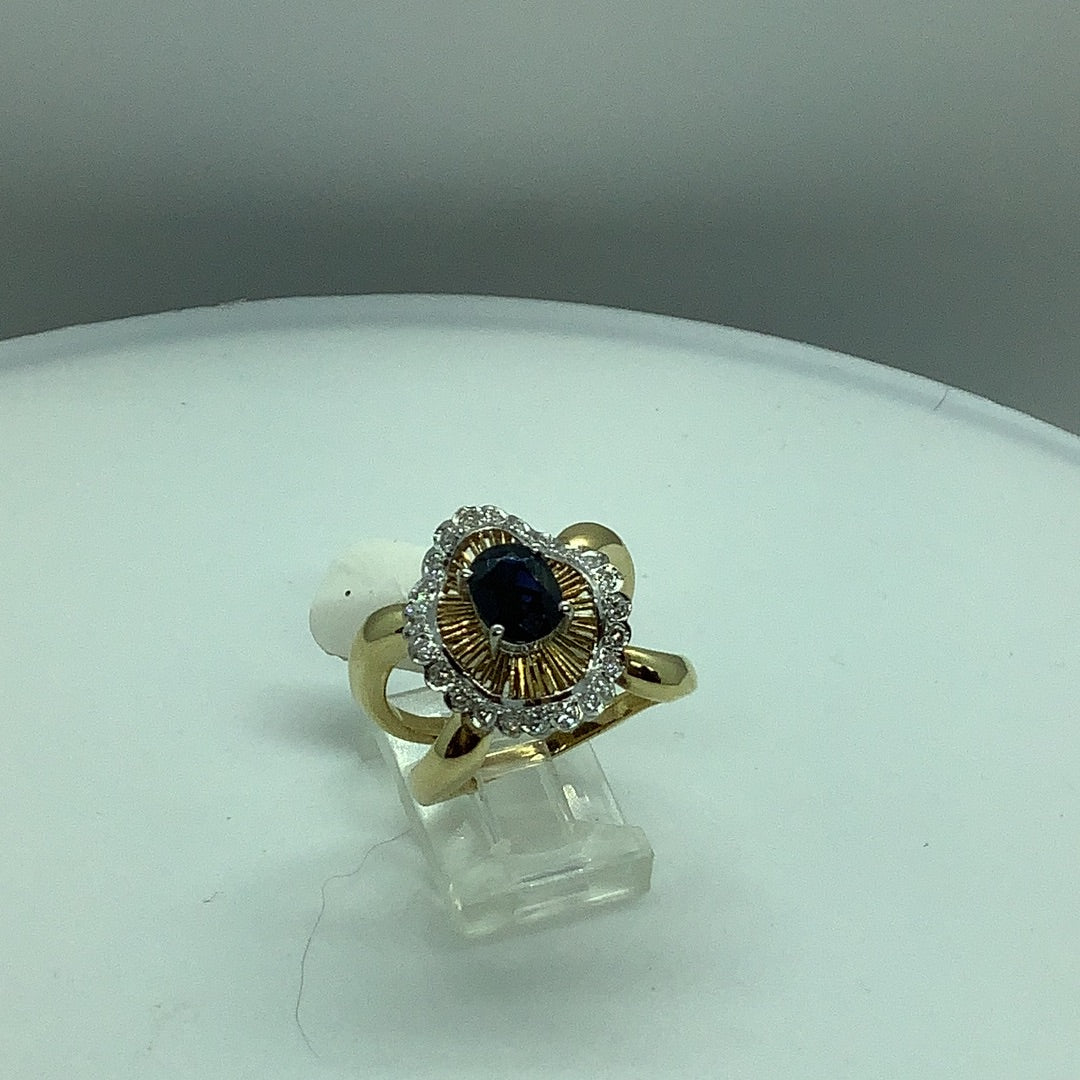 Sapphire and diamond ring