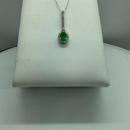 Emerald and diamond necklace