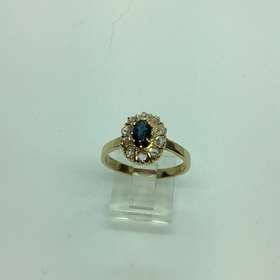 Sapphire and diamond ring