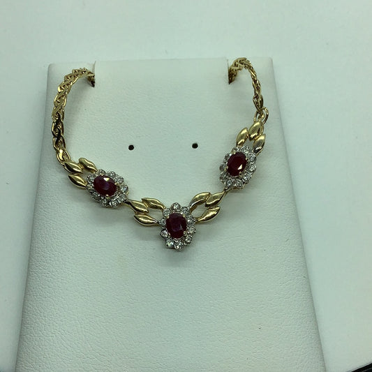 Ruby and diamond necklace