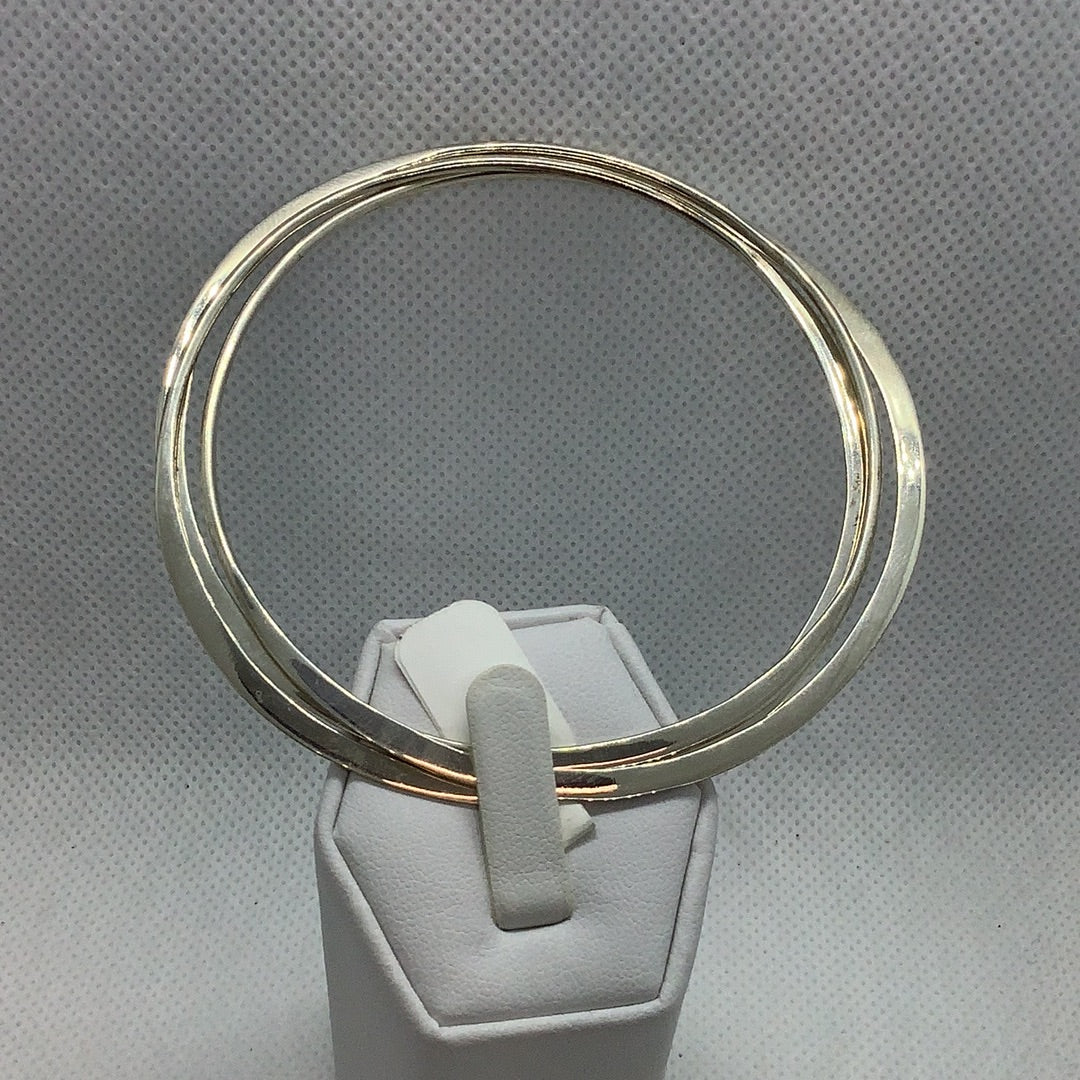 Sterling bangle bracelet, set of 3