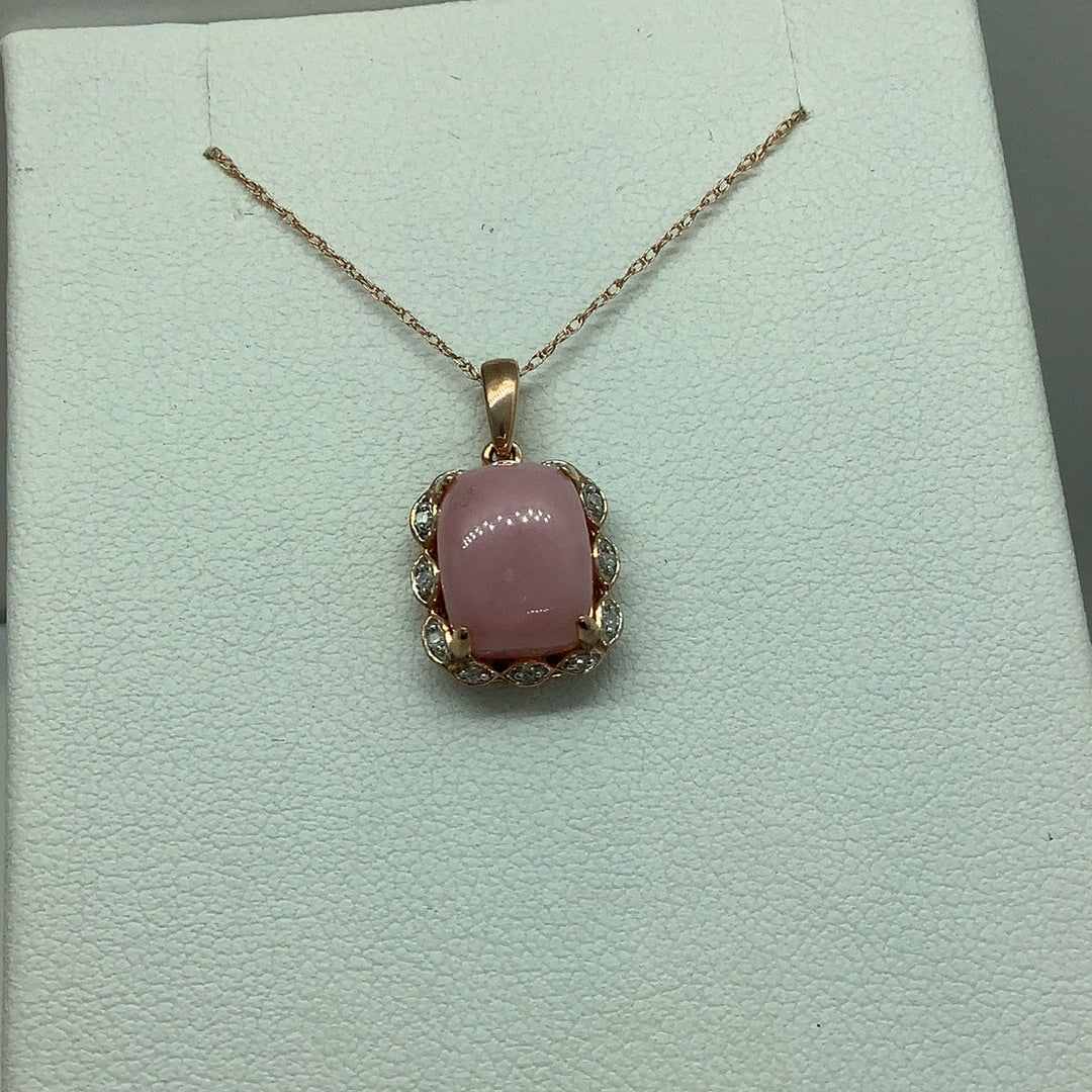 Pink opal pendant