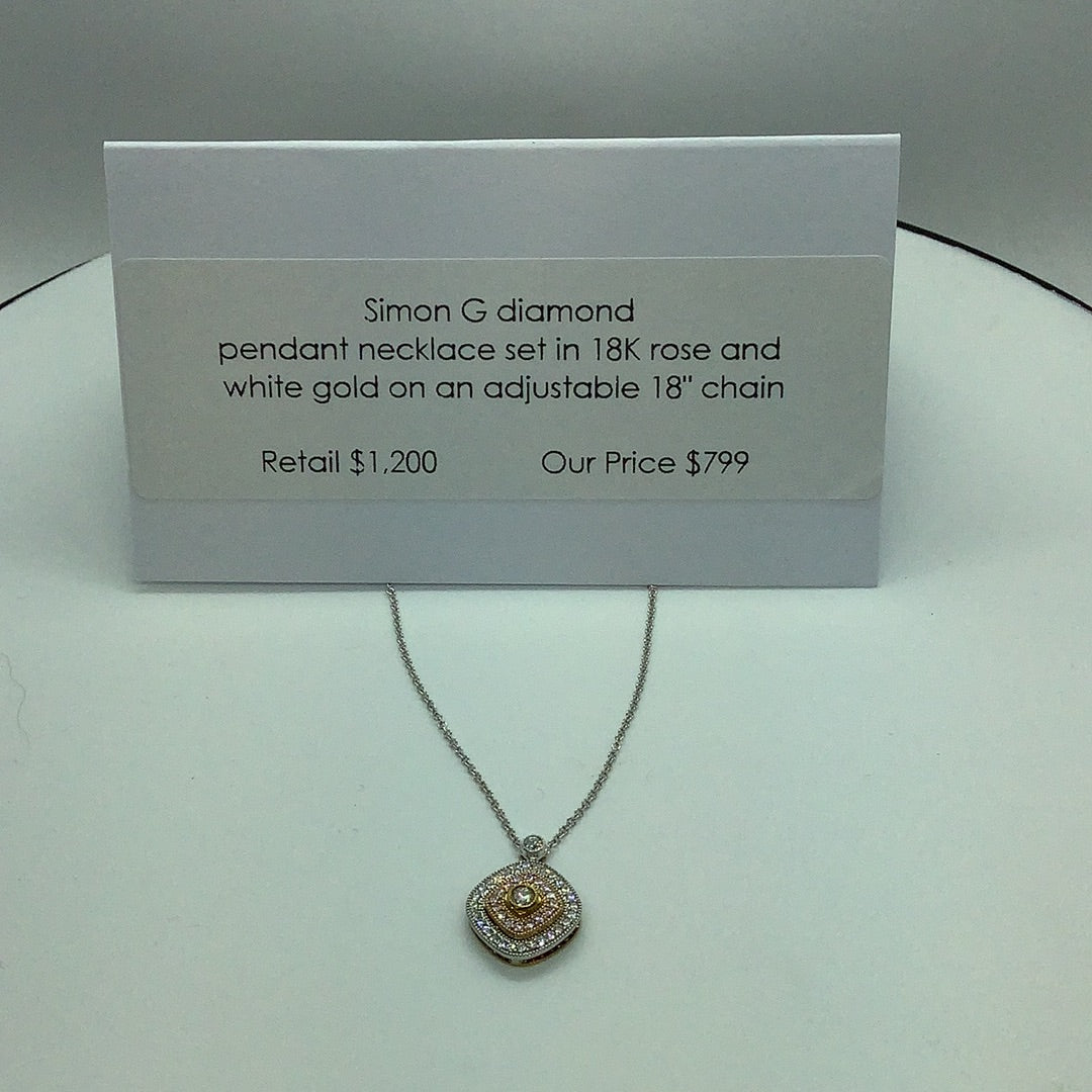 Simon G diamond pendant