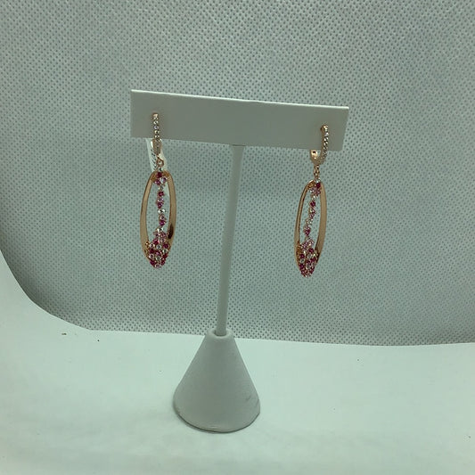 Rose gold over Sterling Drop Earrings