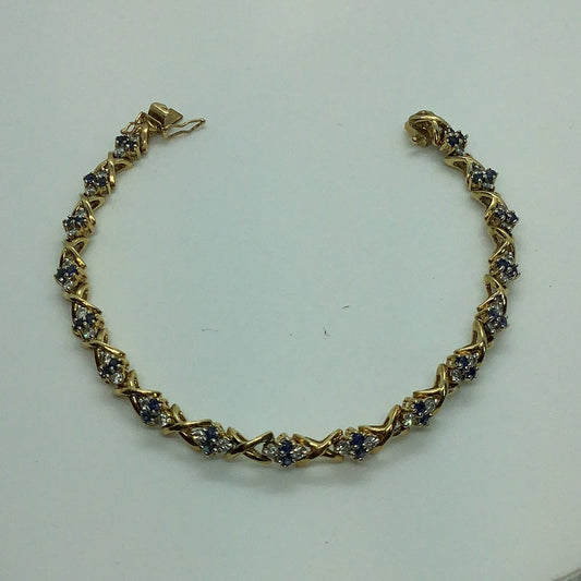 Sapphire and diamond bracelet