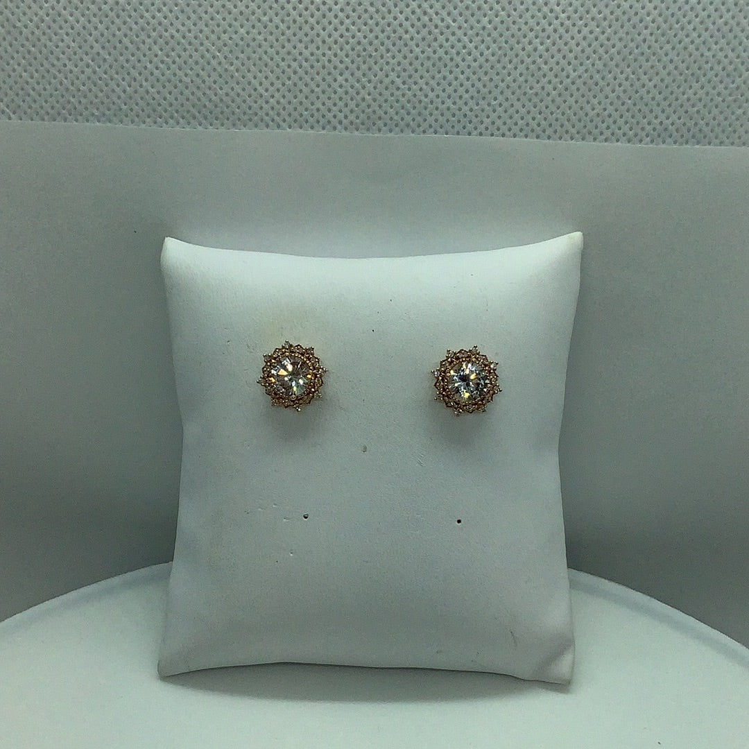 Topaz and diamond earrings