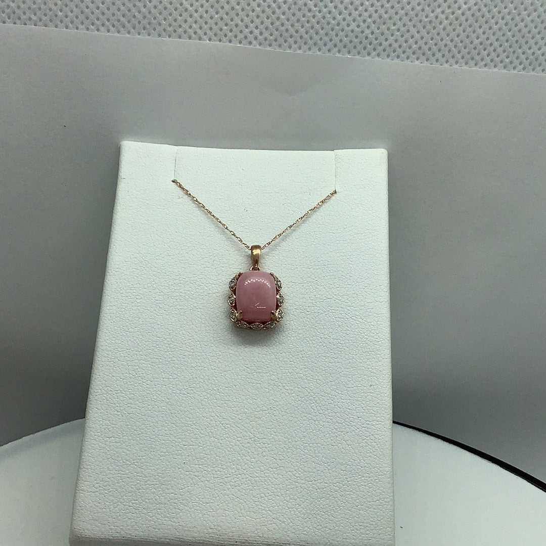 Pink opal pendant
