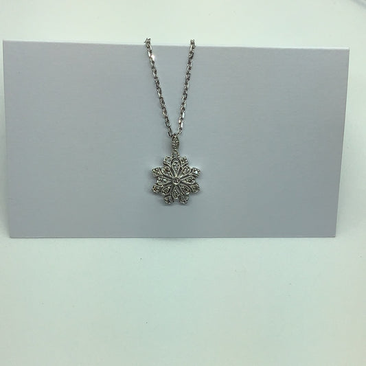 Diamond snowflake pendant