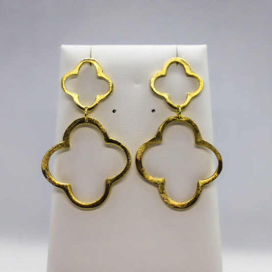 18kt gold plated dangle earrings