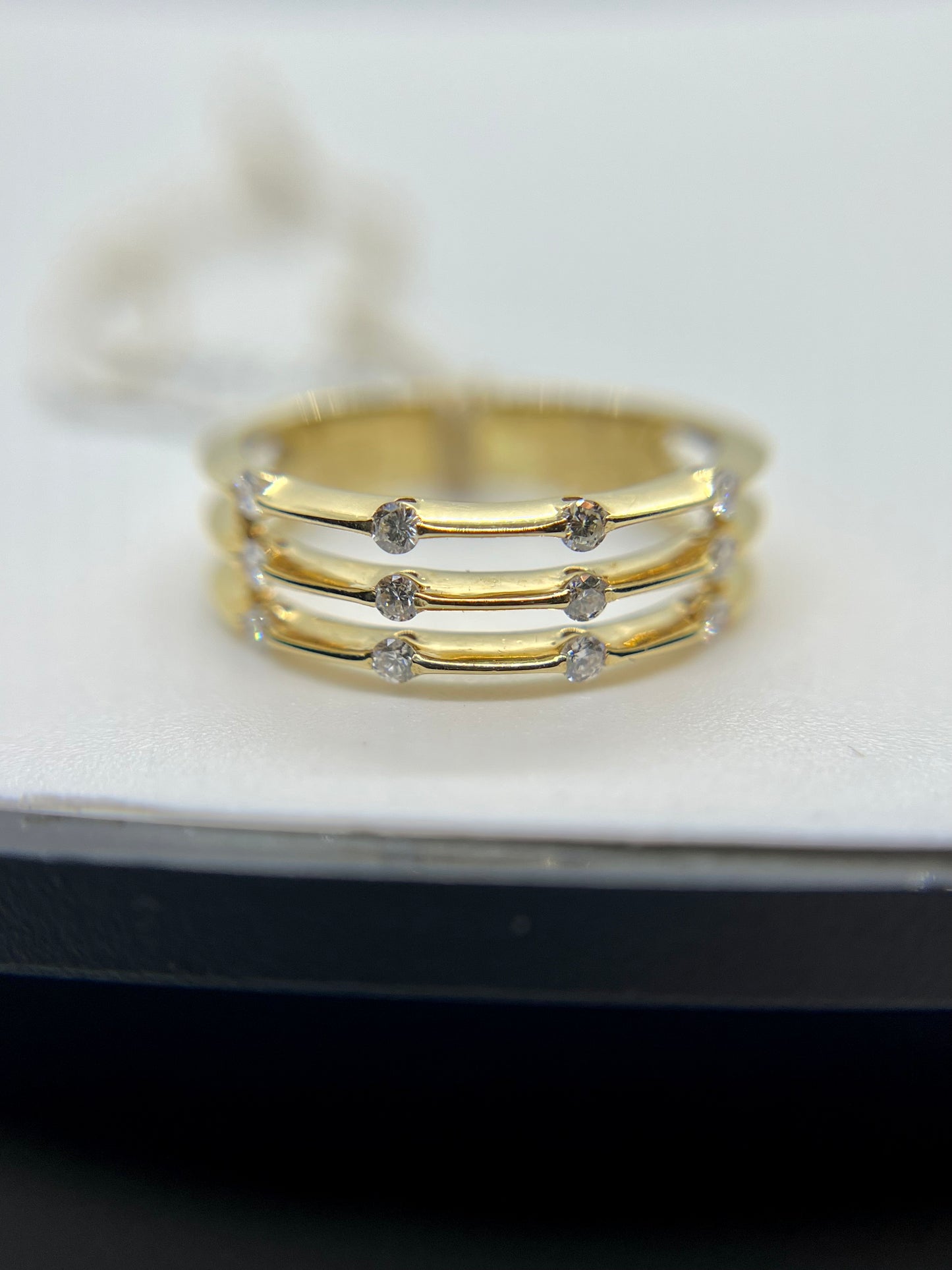 Diamond row ring