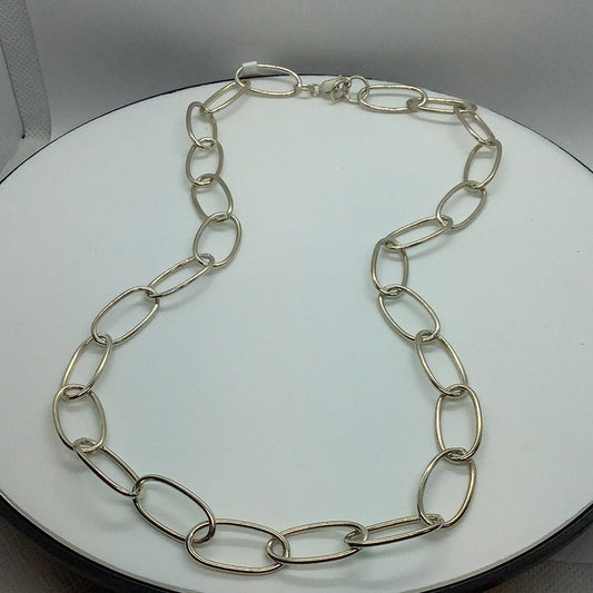 Sterling silver link necklace